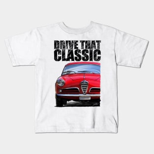 Drive that Classic 1960 Alfa Guilietta Sprint Veloce Kids T-Shirt